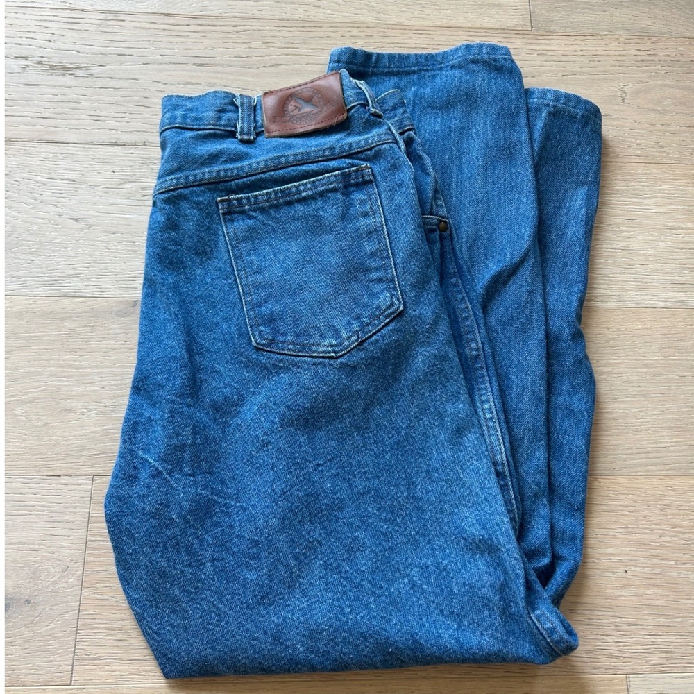 Vintage Eddie Bauer Mens Straight Leg Denim Jeans Blue 36x30 Medium Wash